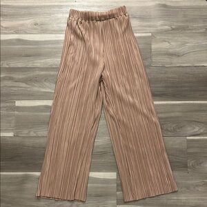 Okakie Wide-Leg Pleated High Rise Pants